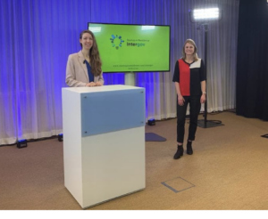 Foto van een presentatie tijdens demoday